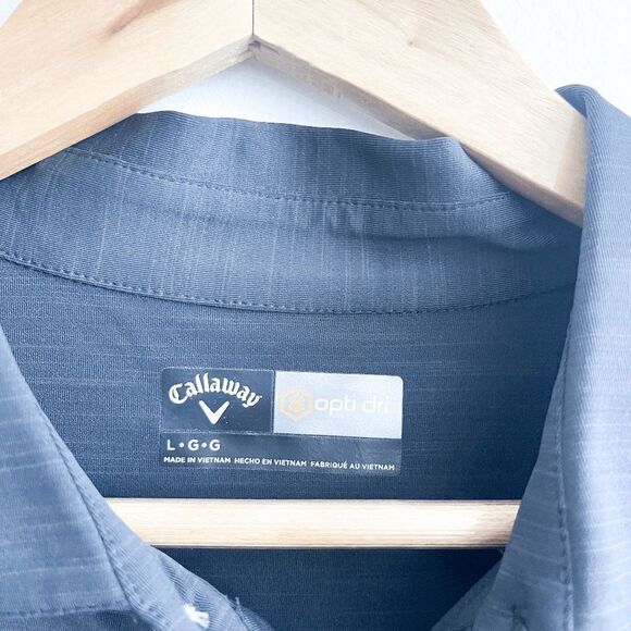 Callaway Opti-Dry Mens Polo Shirt Short Sleeve Black Large - Picture 3 of 7